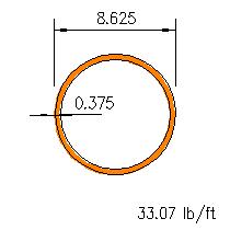 HSS 8.625x0.375