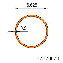 HSS 8.625x0.500