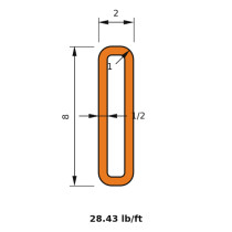 HSS 8x2x0.500