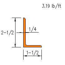 L 2.5x1.5x0.250