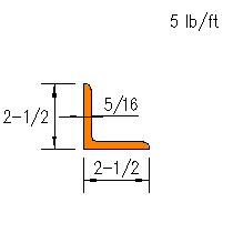 L 2.5x2.5x0.3125