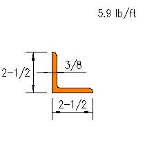 L 2.5x2.5x0.375