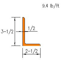 L 3.5x2.5x0.500