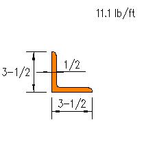 L 3.5x3.5x0.500