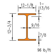 W 12x96