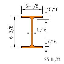 W 6x25